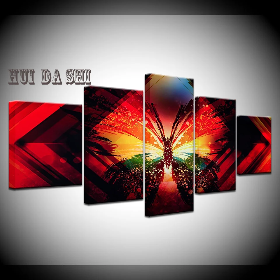 Framed Abstract Modern Home Decor Canvas Print 5 Panel Butterflies Painting Wall Art Picture For Living Room Modular Picture
Framed Abstract Modern Home Decor Canvas Print 5 Panel Butterflies Painting Wall Art Picture For Living Room Modular Picture