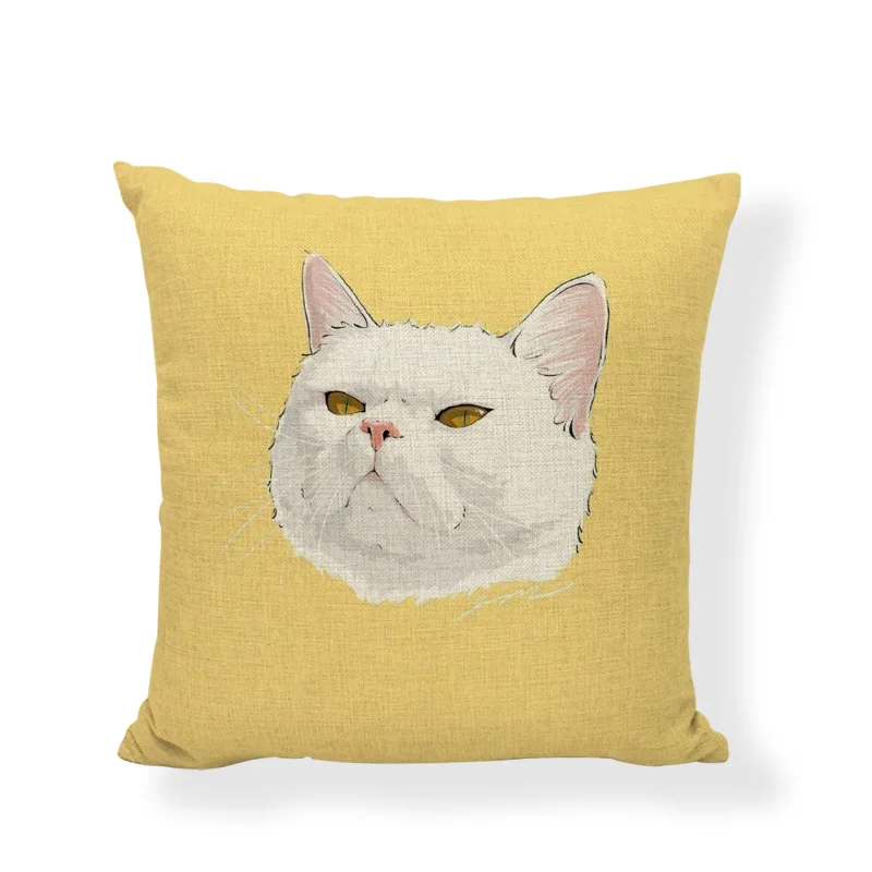 Набор подушек для домашних котят из льна 45*45 см Милая домашняя кошка стиль Аватар