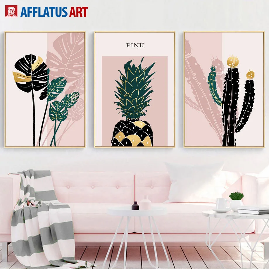 Pink Cactus Pineapple Monstera Plants Wall Art Canvas Painting Nordic Posters And Prints Wall Pictures For Living Room Decor
Pink Cactus Pineapple Monstera Plants Wall Art Canvas Painting Nordic Posters And Prints Wall Pictures For Living Room Decor