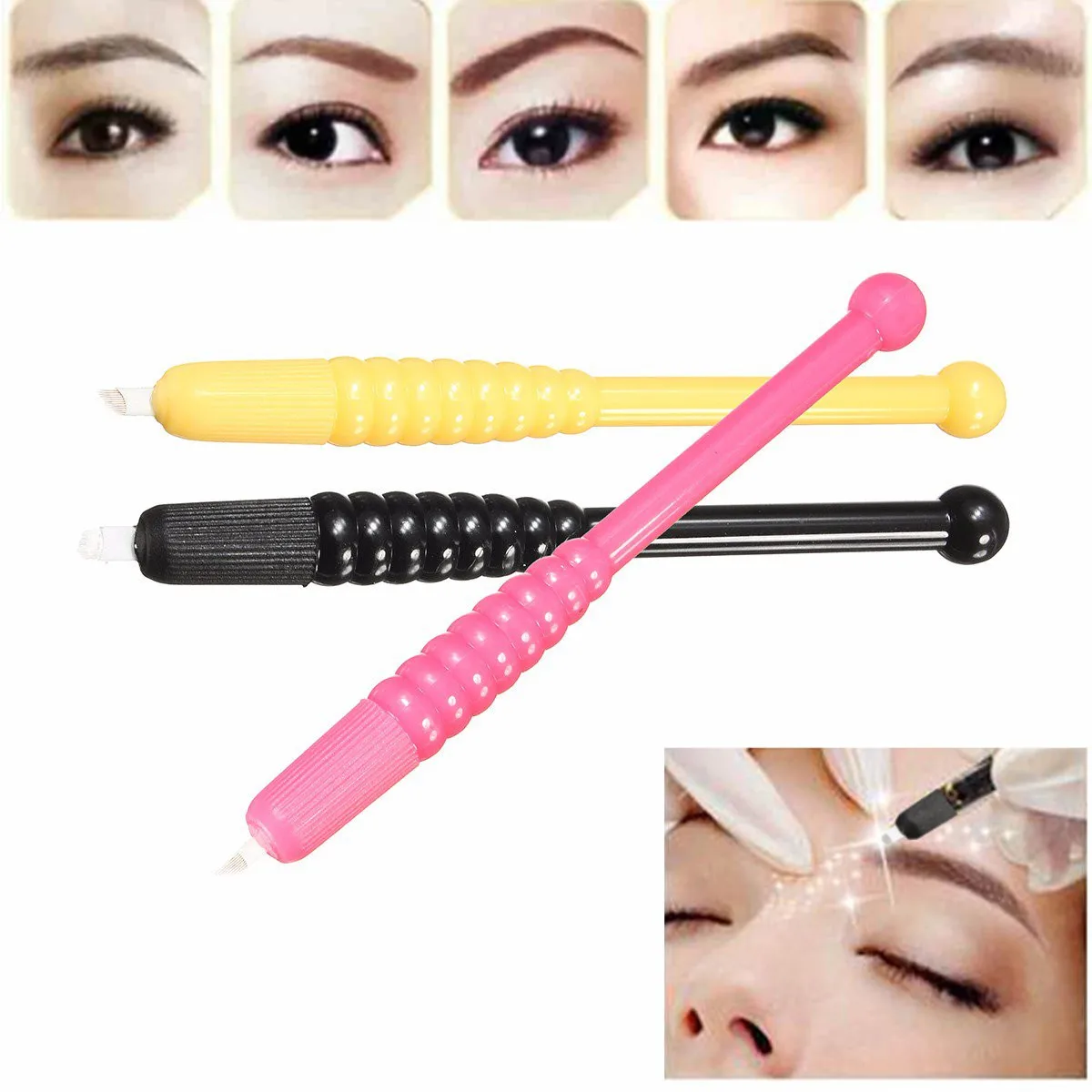 1pcs Professional Microblading Disposable Tattoo Pen With Manual Eyebrow Tatooing curved F9pins 12pin U18 blades Tebori Tool
1pcs Professional Microblading Disposable Tattoo Pen With Manual Eyebrow Tatooing curved F9pins 12pin U18 blades Tebori Tool