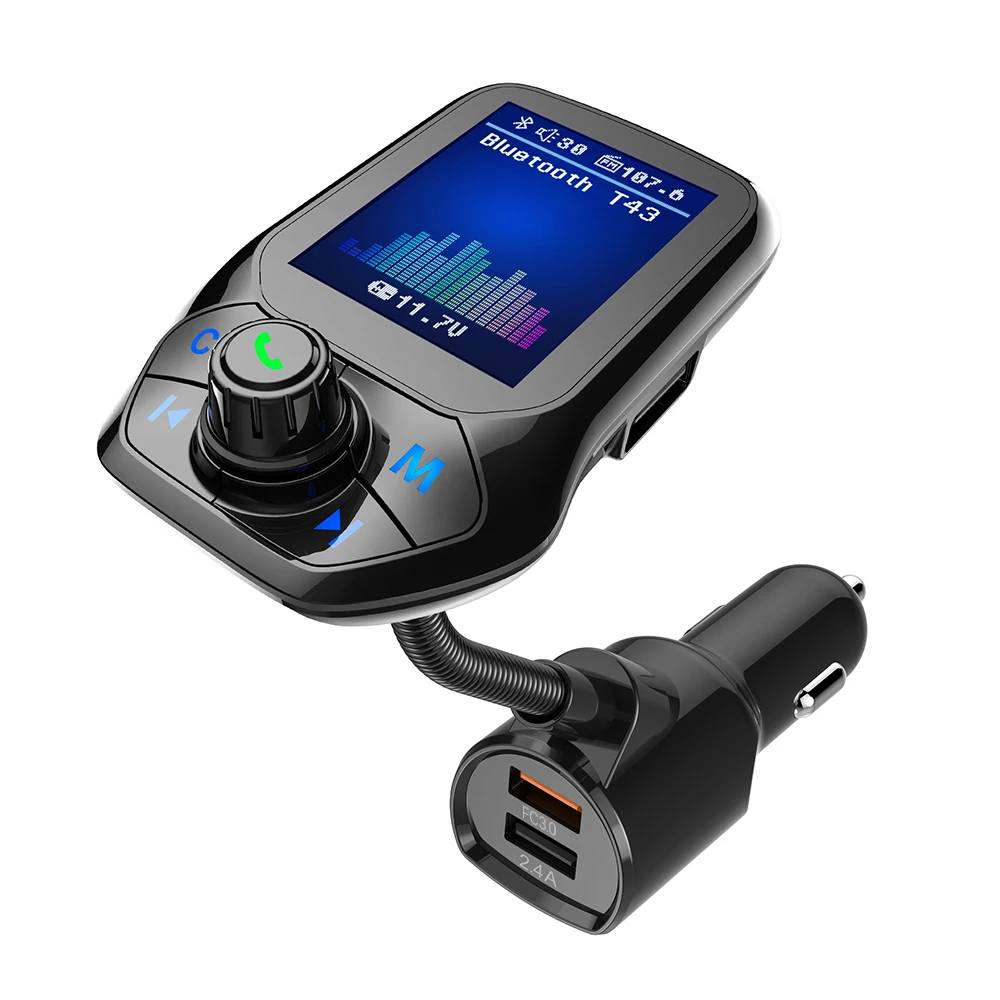 Onever 1.8 Inch LED Multifunction Car FM Transmitter Fast Charger 3.0 USB Car Charger Wireless Bluetooth Car MP3 Player
Onever 1.8 Inch LED Multifunction Car FM Transmitter Fast Charger 3.0 USB Car Charger Wireless Bluetooth Car MP3 Player