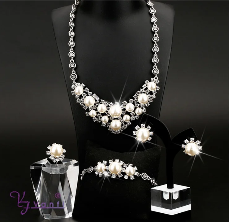 Kfvanfi Zinc Alloy Rhinestones Simulation Pearls Flower Jewelry Set Party Engagament Wedding Jewellery Set Bridal Jewelry For
Kfvanfi Zinc Alloy Rhinestones Simulation Pearls Flower Jewelry Set Party Engagament Wedding Jewellery Set Bridal Jewelry For