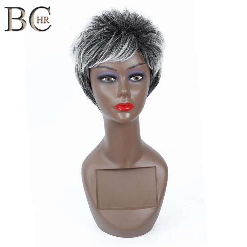 BCHR Short Ombre White Wig with Dark root Synthetic Wig for Women Cascaded Layers Hair
BCHR Short Ombre White Wig with Dark root Synthetic Wig for Women Cascaded Layers Hair