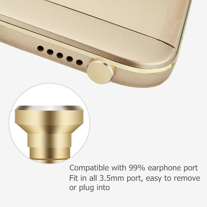 10 комплектов алюминиевый пылезащитный Разъем Micro USB порт + разъем для наушников с