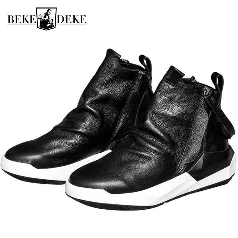 2022 New Men Shoes High-Top Ankle Boots Luxury Trainers Genuine Leather Sneaker Winter Boots Casual Brand Male Zip Black Shoes
2022 New Men Shoes High-Top Ankle Boots Luxury Trainers Genuine Leather Sneaker Winter Boots Casual Brand Male Zip Black Shoes
