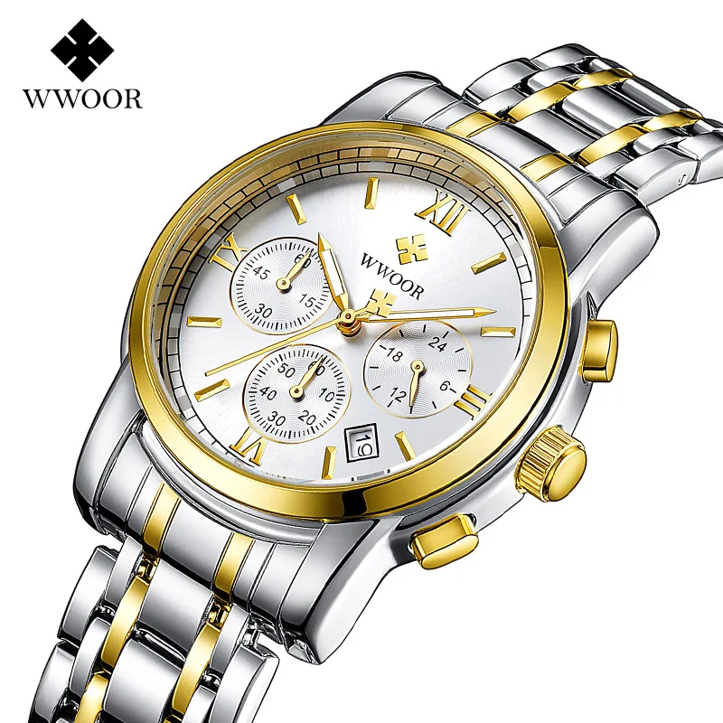 WWOOR Watch Men Luxury Top Brand Golden Men's Business Casual Quartz Watches Chronograph Date Clocks Male Gifts montre homme #c
WWOOR Watch Men Luxury Top Brand Golden Men's Business Casual Quartz Watches Chronograph Date Clocks Male Gifts montre homme #c