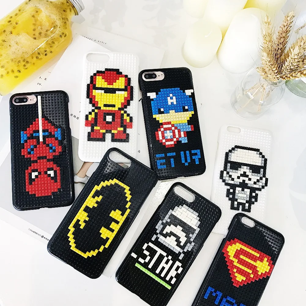 Для iPhone6/7/8/PLUS мобильный корпус Lego DIY персональная головоломка человек система