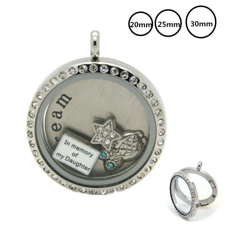 20/25/30MM Silver Magnetic Glass Locket Stainless Steel Floating Charms Living Memory Necklace Locket Pendants For Christmas
20/25/30MM Silver Magnetic Glass Locket Stainless Steel Floating Charms Living Memory Necklace Locket Pendants For Christmas