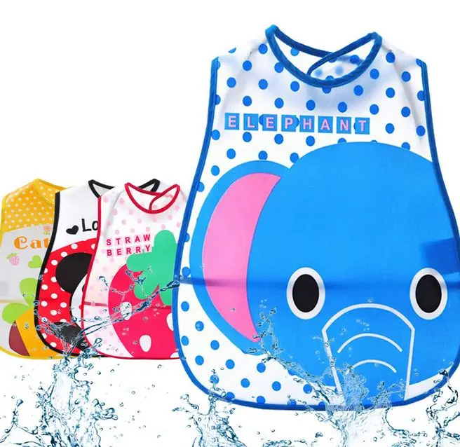 Cute Cartoon EVA Baby Bibs Waterproof Bandana Silicone Children Boys Girls Infants Burp Clothes Feeding Care | Детская одежда и