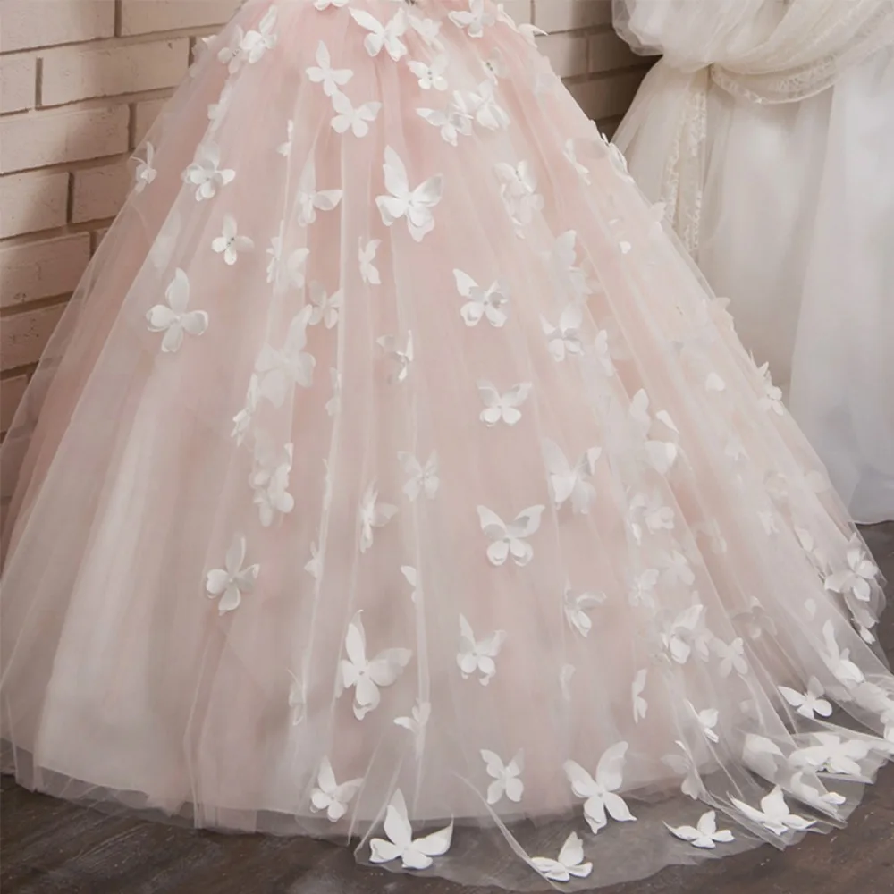 ANTI Pink High Quality Appliques Flower Scoop Elegant Tulle Girls Ball Gown With Sashes Full sleeve Girls Party Long Dress TR006
ANTI Pink High Quality Appliques Flower Scoop Elegant Tulle Girls Ball Gown With Sashes Full sleeve Girls Party Long Dress TR006