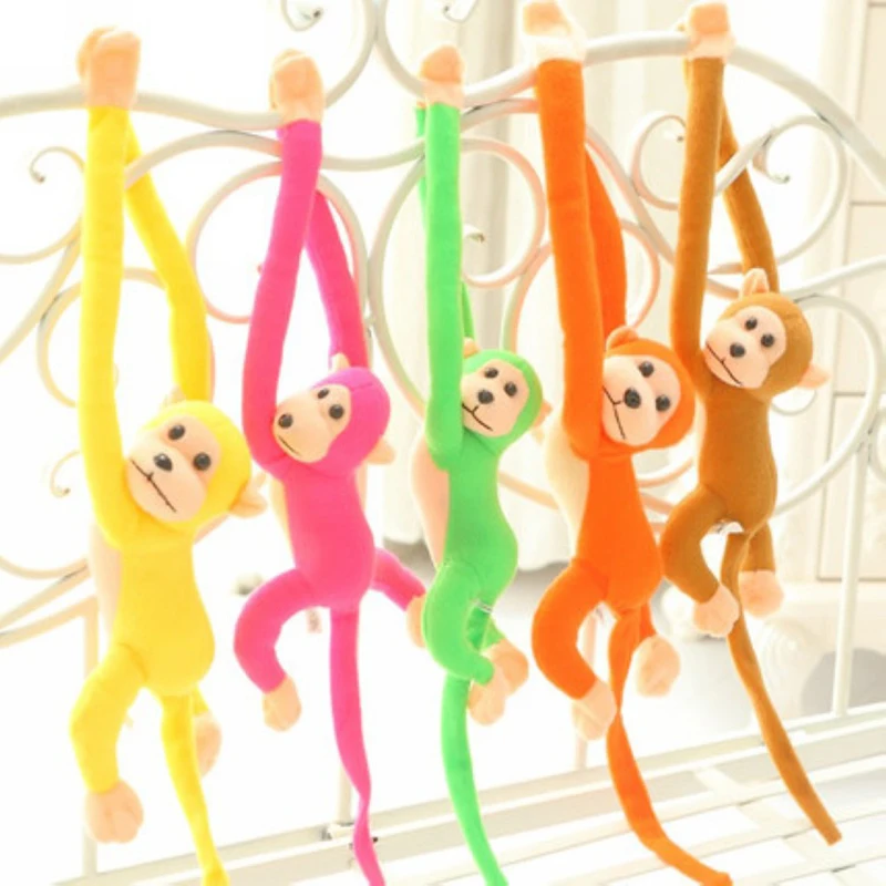 60 см цветная плюшевая обезьяна с длинными рукавами игрушка подарок на день