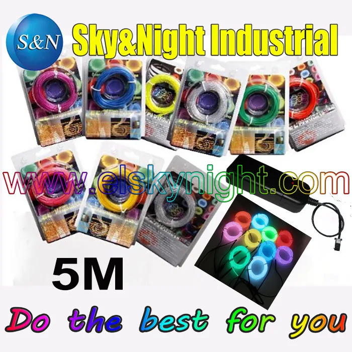 Factory direct sales store (High Quality 10 Colors) 5M EL Wire+Controller+Package with 3 Years Guarrantee
Factory direct sales store (High Quality 10 Colors) 5M EL Wire+Controller+Package with 3 Years Guarrantee