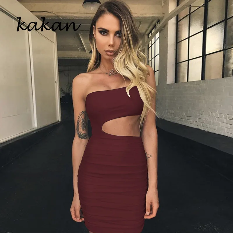 Kakan summer new women's dress one-shoulder women's openwork bag hip dress sexy nightclub club party dress
Kakan summer new women's dress one-shoulder women's openwork bag hip dress sexy nightclub club party dress