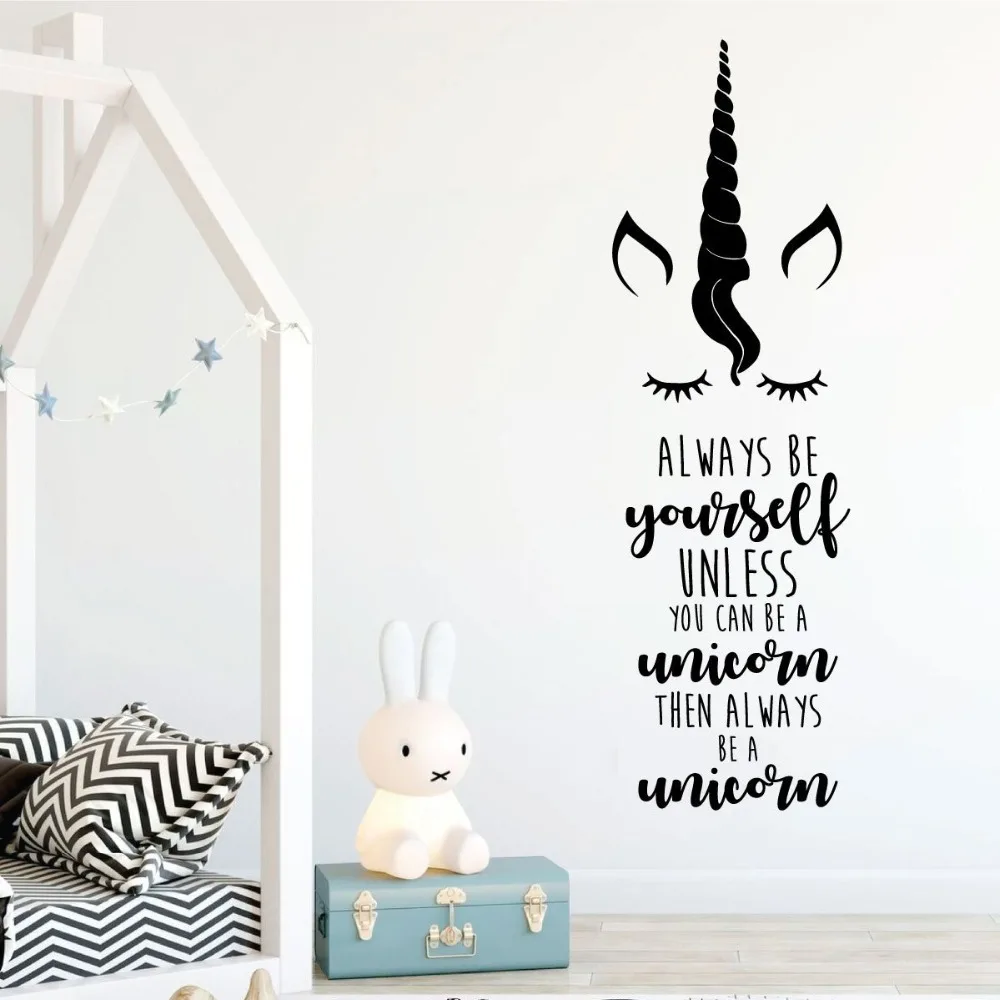 Always Be a Unicorn Quote Wall Sticker Vinyl Nursery Animal Wall Decal Girl's Room Decoration Unicorn Wallpaper Wall Art N71
Always Be a Unicorn Quote Wall Sticker Vinyl Nursery Animal Wall Decal Girl's Room Decoration Unicorn Wallpaper Wall Art N71
