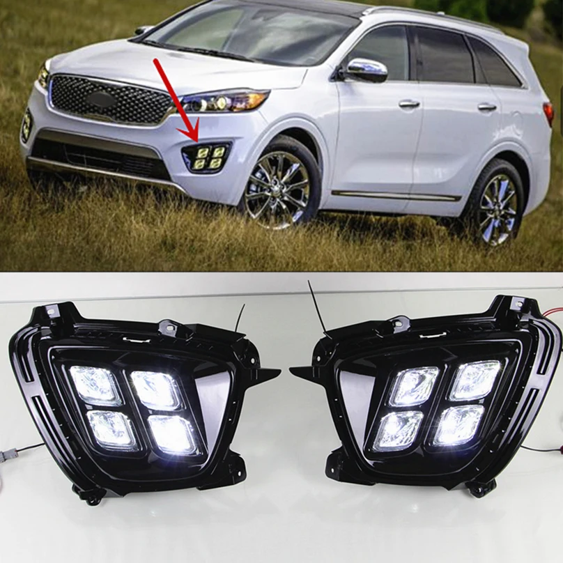 Car Flashing 1set For KIA Sorento 2015 2016 2017 LED DRL Daytime Running Light Daylight Waterproof 12v fog lamp car Styling
Car Flashing 1set For KIA Sorento 2015 2016 2017 LED DRL Daytime Running Light Daylight Waterproof 12v fog lamp car Styling