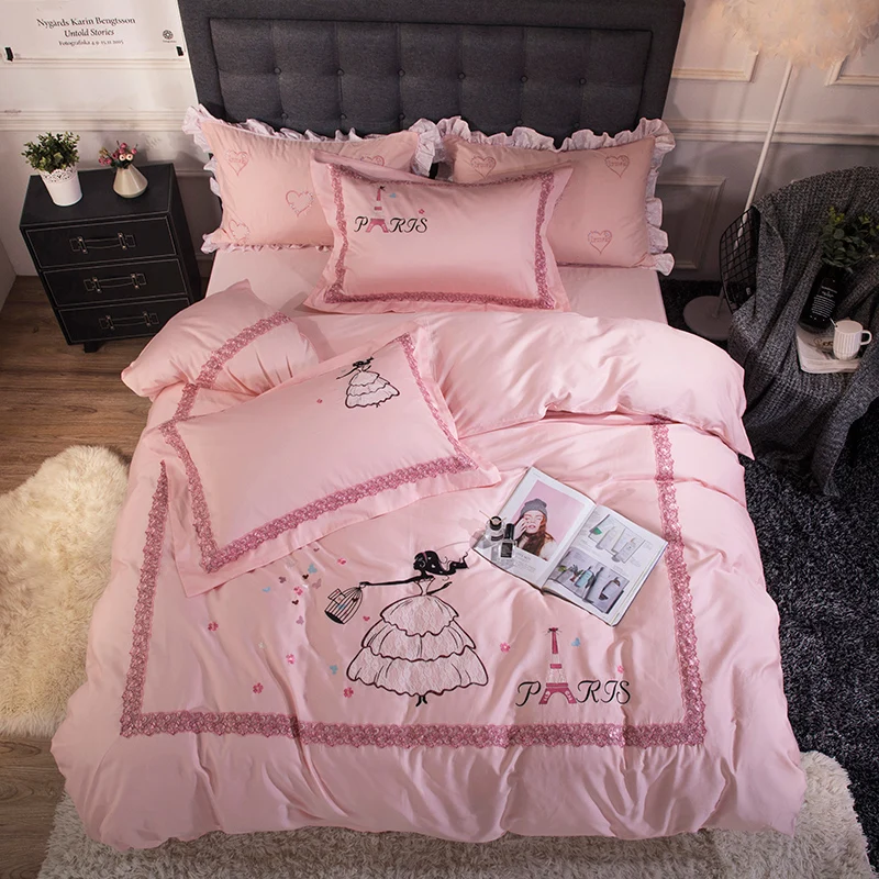 Home Textile Girls Bedding Set princess pink Duvet Cover Pillowcase Bed Sheet egyptian cotton bed set
Home Textile Girls Bedding Set princess pink Duvet Cover Pillowcase Bed Sheet egyptian cotton bed set