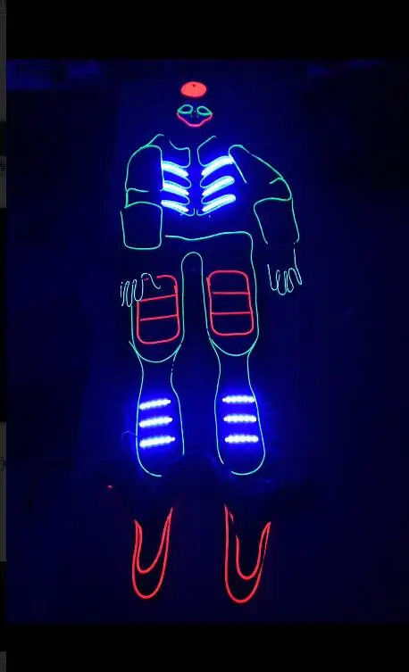 10sets EL Wire Light up Costumes Party Suits Amazing DJ Club Wears LED Glowing Clothes Fashion Stage Wears Custom
10sets EL Wire Light up Costumes Party Suits Amazing DJ Club Wears LED Glowing Clothes Fashion Stage Wears Custom