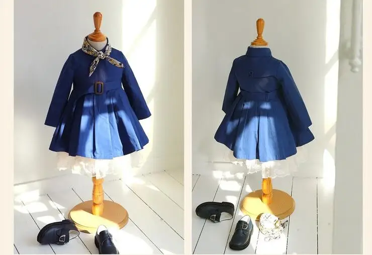 Kids Girl Jacket Children's Clothing Trench Kids Outerwear & Coats Girl Coat Blue Beige Wrinkled Baby Princess Clothes with Belt
Kids Girl Jacket Children's Clothing Trench Kids Outerwear & Coats Girl Coat Blue Beige Wrinkled Baby Princess Clothes with Belt