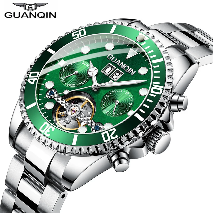 Classic Luxury GUANQIN Tourbillon Automatic Mechanical Swim 50M Watches Relogio Steampunk Self Wind Men Mechanical Watch 2019
Classic Luxury GUANQIN Tourbillon Automatic Mechanical Swim 50M Watches Relogio Steampunk Self Wind Men Mechanical Watch 2019