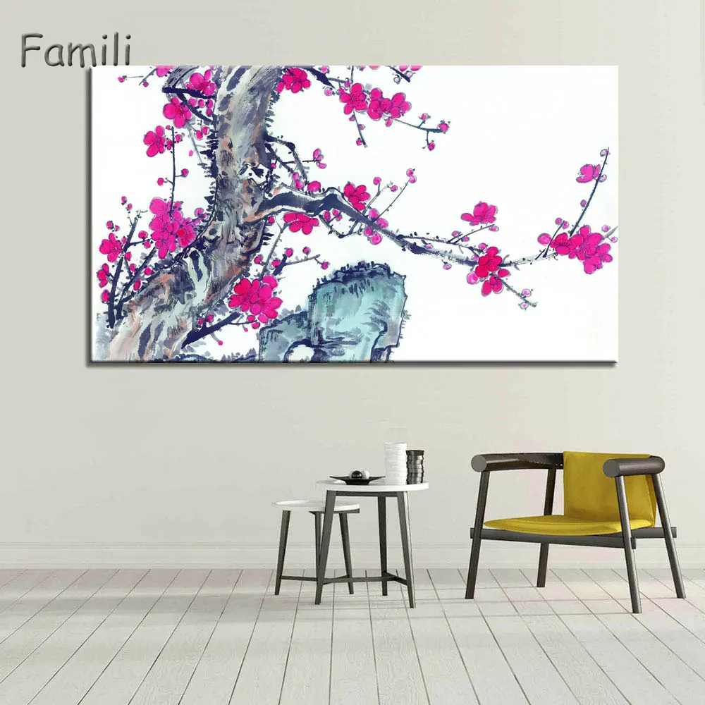 Chinese Landscape canvas paintings Plum blossom and boat canvas pictures vintage home decorative on the wall art for living room
Chinese Landscape canvas paintings Plum blossom and boat canvas pictures vintage home decorative on the wall art for living room