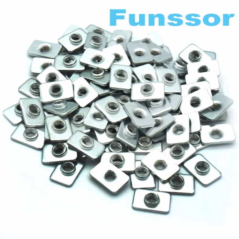 100pcs Funssor Zinc Plated Square Nuts Flat M5 T Nut for 2020 Aluminum Extrusions Pack of 100
100pcs Funssor Zinc Plated Square Nuts Flat M5 T Nut for 2020 Aluminum Extrusions Pack of 100