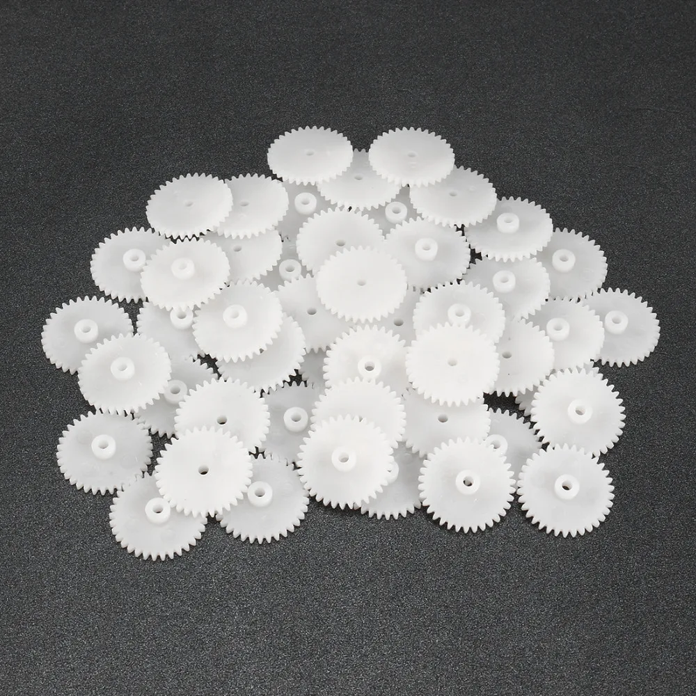 Uxcell 50Pcs 302/342A Plastic Gear 2mm Hole Diameter 4.3x16/3.3x18mm Toy Accessories with 30/34 Teeth for DIY Car Robot Motor
Uxcell 50Pcs 302/342A Plastic Gear 2mm Hole Diameter 4.3x16/3.3x18mm Toy Accessories with 30/34 Teeth for DIY Car Robot Motor