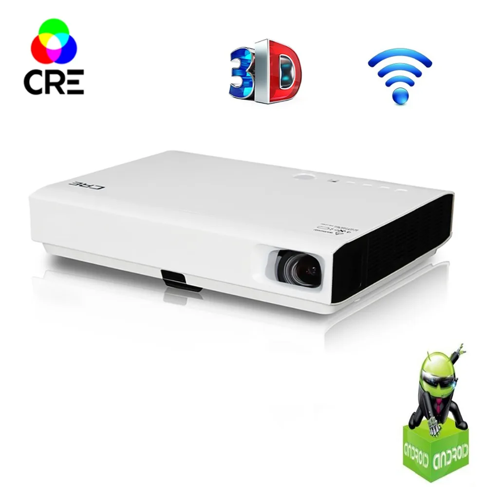 Проектор LED 3D dlp с поддержкой 1080P 3000 лм Wi Fi bluetooth|Проекторы для домашнего