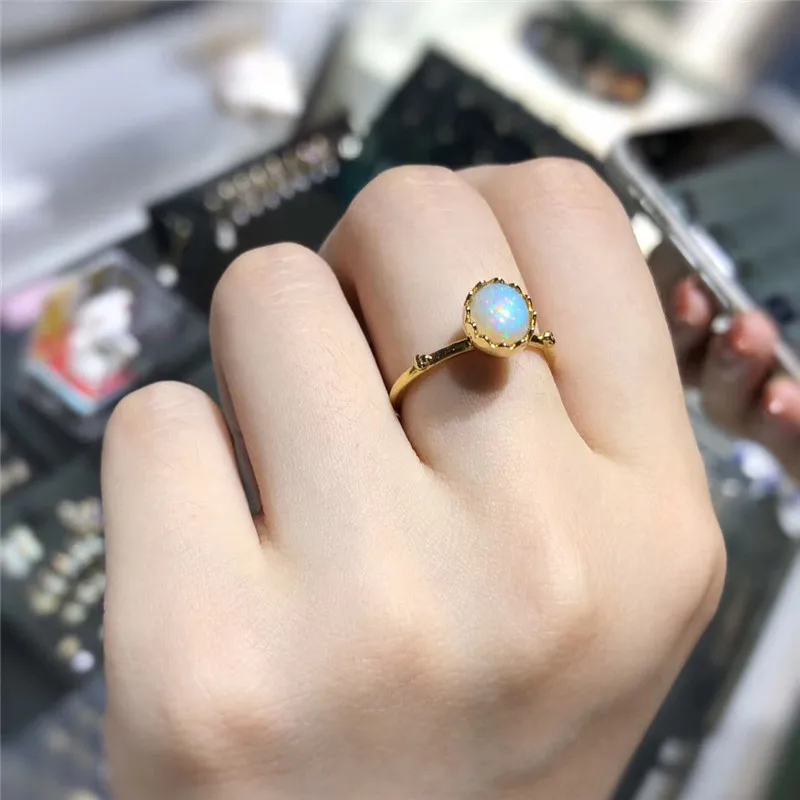 Aazuo 18K Yellow Gold Egg Ring Ogival Natual Blue Opal Real Gold gifted for Women Valentine's Day Gift Link Chain Au750
Aazuo 18K Yellow Gold Egg Ring Ogival Natual Blue Opal Real Gold gifted for Women Valentine's Day Gift Link Chain Au750