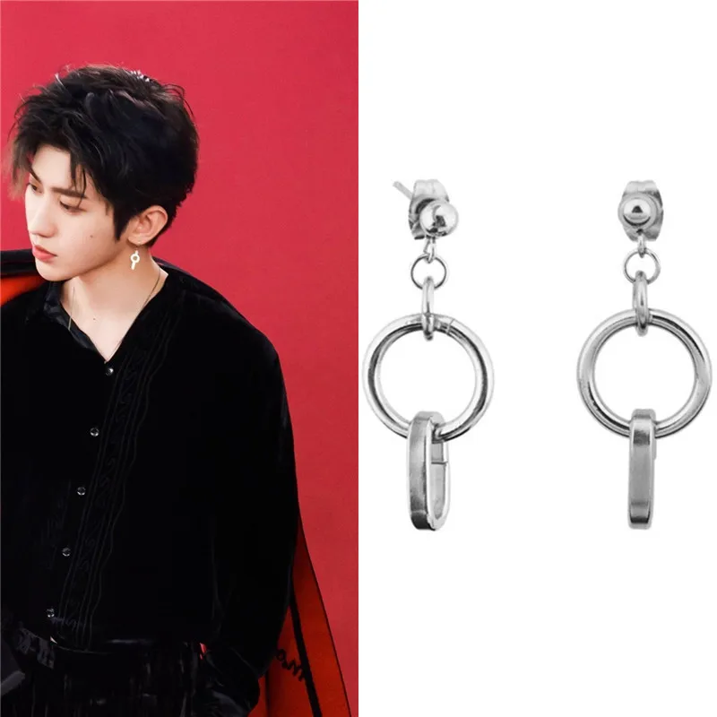 Серьги гвоздики в стиле K POP Корейская звезда V Jin Jimin мужские и женские серьги