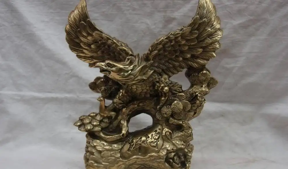 9 китайских фольклорных изысканных медных бронзовых фэн-шуй awing Fly Eagle Статуэтка "ястреб"
9 китайских фольклорных изысканных медных бронзовых фэн-шуй awing Fly Eagle Статуэтка "ястреб"