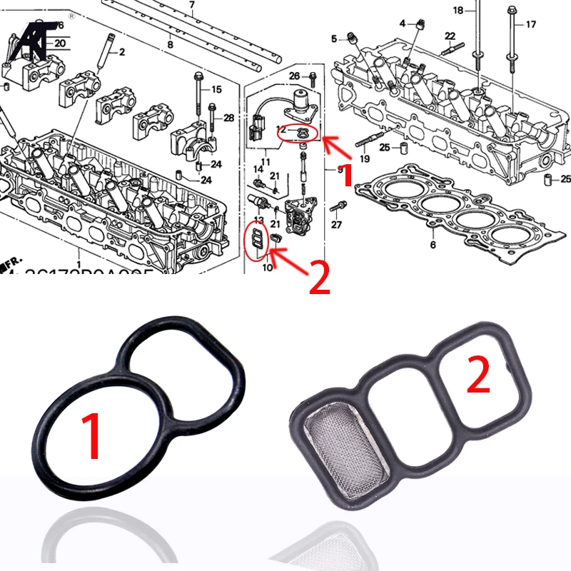 Upper + Lower Spool Valve VTEC Solenoid Gasket Filter Seal O-Ring For Honda Accord Acura CL 15825-P0A-005 36172-P0A-005
Upper + Lower Spool Valve VTEC Solenoid Gasket Filter Seal O-Ring For Honda Accord Acura CL 15825-P0A-005 36172-P0A-005
