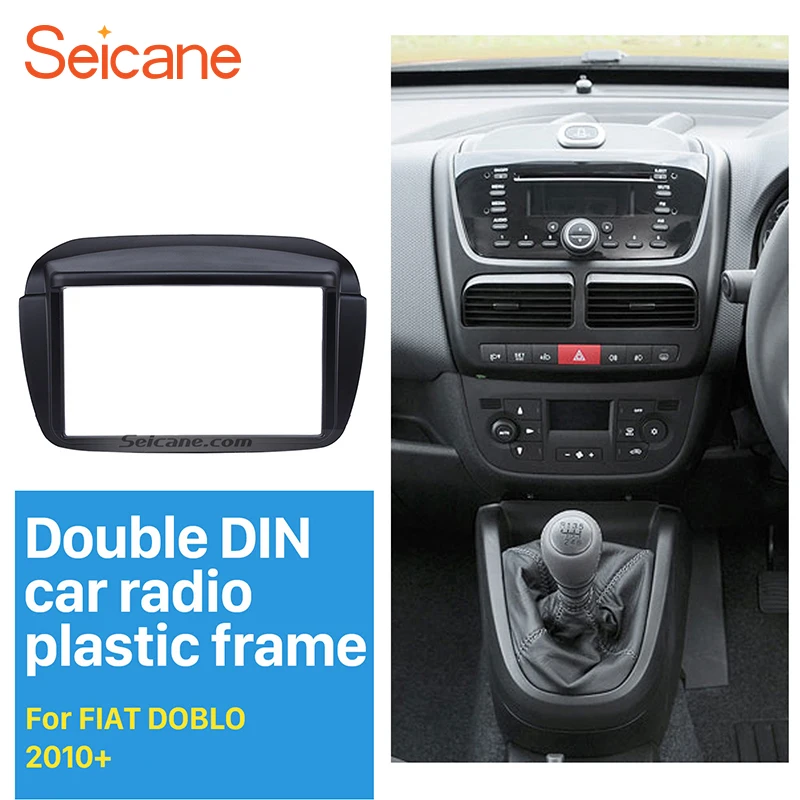 Seicane Black Double Din Car Radio Fascia for 2010+ FIAT DOBLO CD Trim Installation Frame Panel Audio Fitting Adaptor
Seicane Black Double Din Car Radio Fascia for 2010+ FIAT DOBLO CD Trim Installation Frame Panel Audio Fitting Adaptor