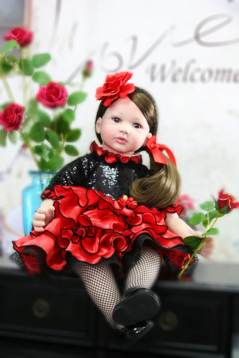 24 Inch black Hair Bebe Reborn De Silicone 61Cm Fashion Reborn Baby Doll Realistic alive Newborn Doll Toy For Girl's favorite
24 Inch black Hair Bebe Reborn De Silicone 61Cm Fashion Reborn Baby Doll Realistic alive Newborn Doll Toy For Girl's favorite