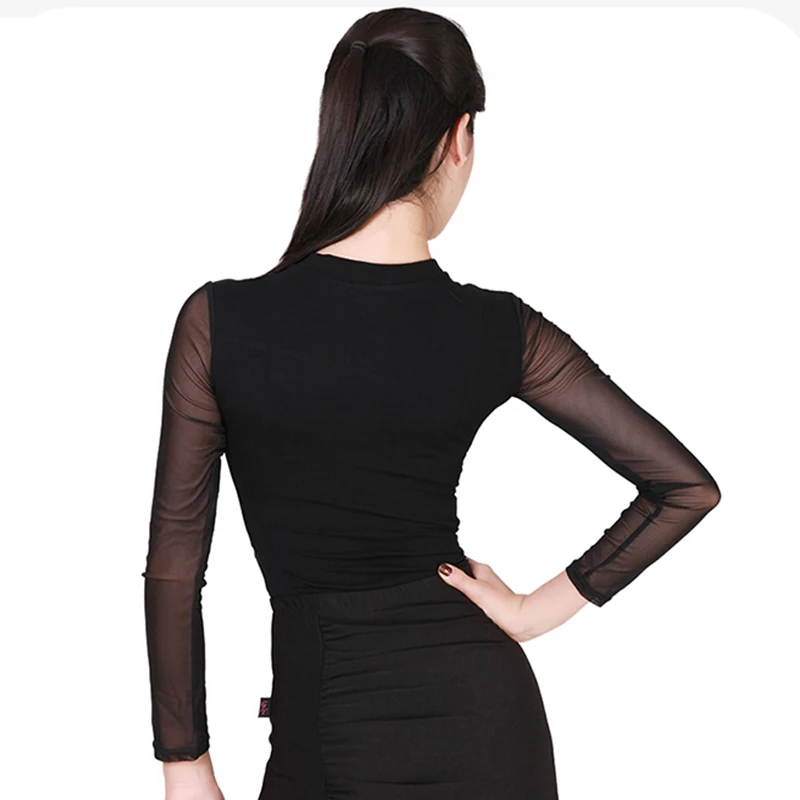 Latin Dance Shirts Ladies Black Round Neck Tops Women Tango Samba Salsa Cha Cha Dancing Clothes Performance Practice Wear DN3630
Latin Dance Shirts Ladies Black Round Neck Tops Women Tango Samba Salsa Cha Cha Dancing Clothes Performance Practice Wear DN3630