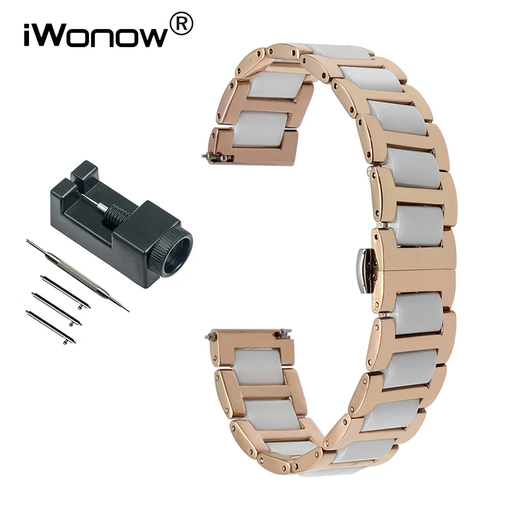 Ceramic + Stainless Steel Watchband 12 14 16 18 20 22mm for Fossil Quartz Q Smart Watch Band Quick Release Wrist Strap Men Women
Ceramic + Stainless Steel Watchband 12 14 16 18 20 22mm for Fossil Quartz Q Smart Watch Band Quick Release Wrist Strap Men Women
