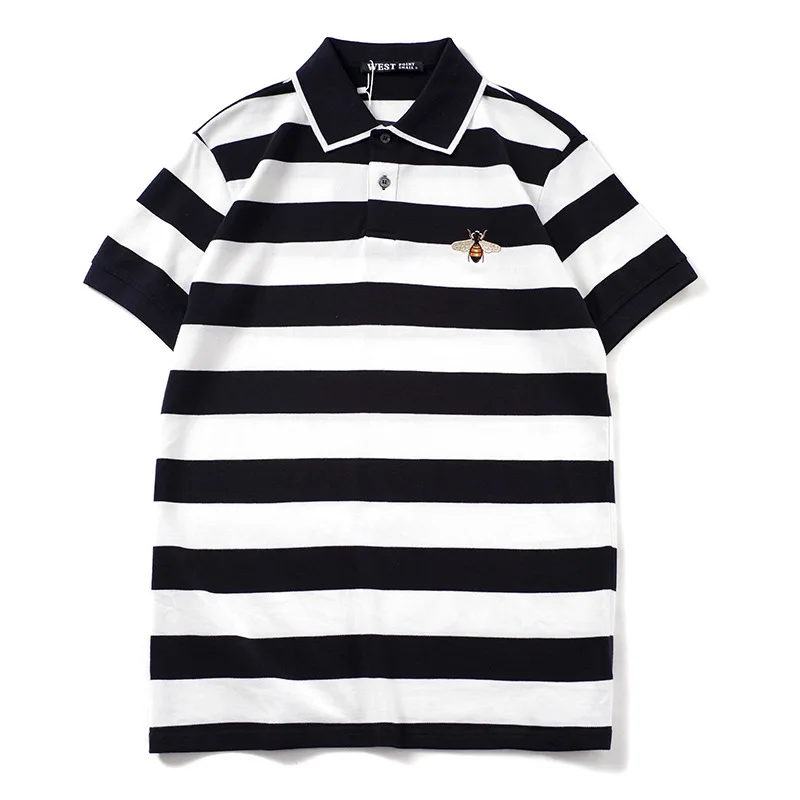 New Novelty luxury Men High Embroidery Bee Striped Fashion Polo Shirts Shirt Hip Hop Skateboard Cotton Polos Top Tee S-2XL #AC9
New Novelty luxury Men High Embroidery Bee Striped Fashion Polo Shirts Shirt Hip Hop Skateboard Cotton Polos Top Tee S-2XL #AC9