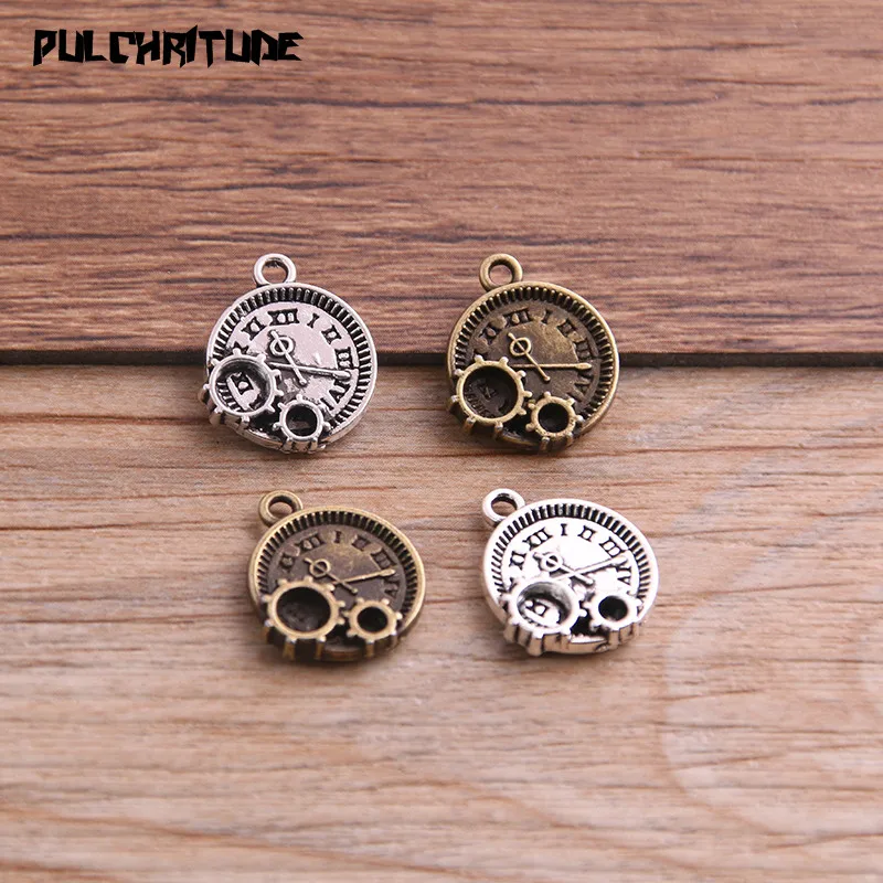 12PCS 14*16mm Two Color Vintage Metal Zinc Alloy Steampunk Clock Charms Fit Jewelry Pendant Charms Makings
12PCS 14*16mm Two Color Vintage Metal Zinc Alloy Steampunk Clock Charms Fit Jewelry Pendant Charms Makings