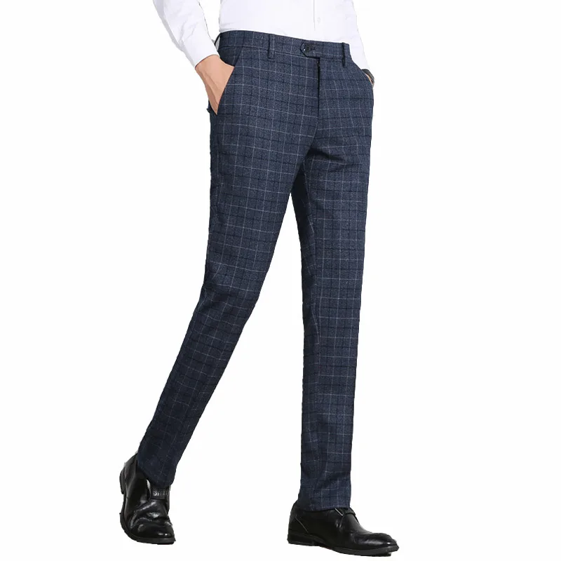 2020 Spring Winter Plaid Men Formal Pants Business Office Suit Trousers Slim Fit Clasic Men Dress Pants Pantaloni Tuta Uomo
2020 Spring Winter Plaid Men Formal Pants Business Office Suit Trousers Slim Fit Clasic Men Dress Pants Pantaloni Tuta Uomo