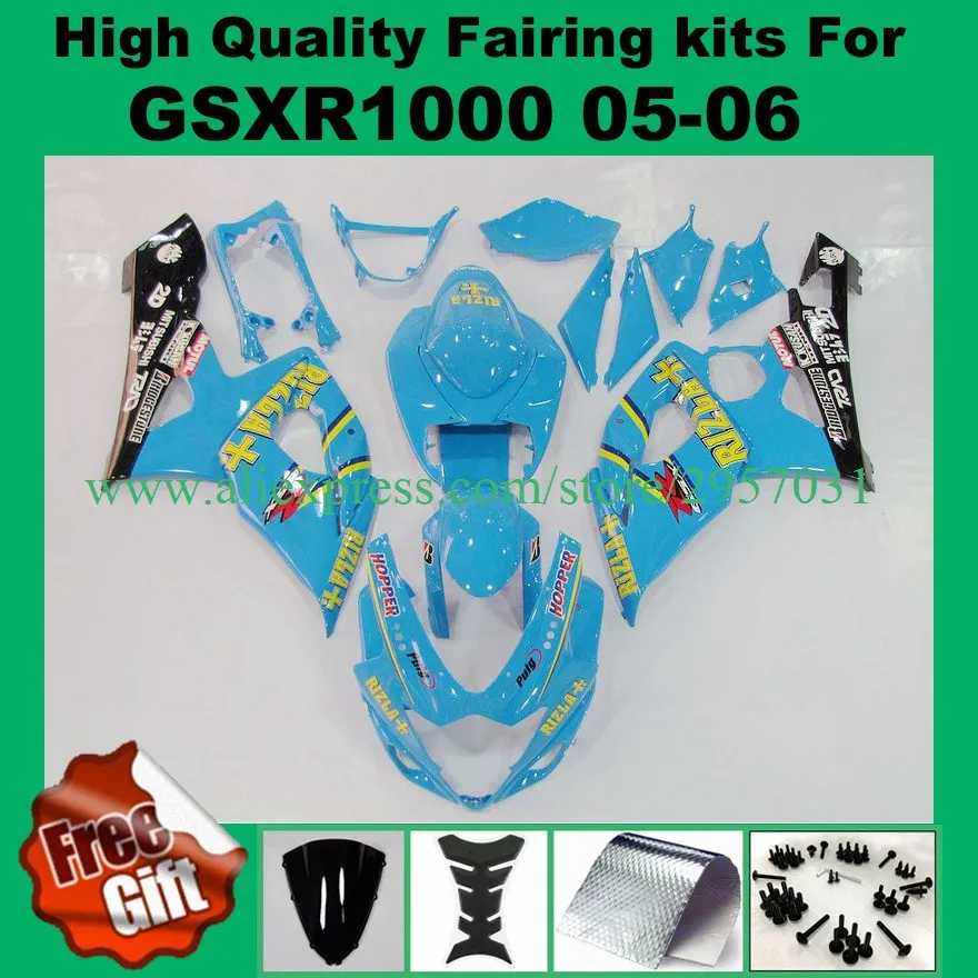 9Gifts, 100%Fit fairings for SUZUKI GSXR1000 2005 2006 GSXR 1000 GSX-R1000 05 06 K5 K6 injection fairing kit blue black #6278I
9Gifts, 100%Fit fairings for SUZUKI GSXR1000 2005 2006 GSXR 1000 GSX-R1000 05 06 K5 K6 injection fairing kit blue black #6278I