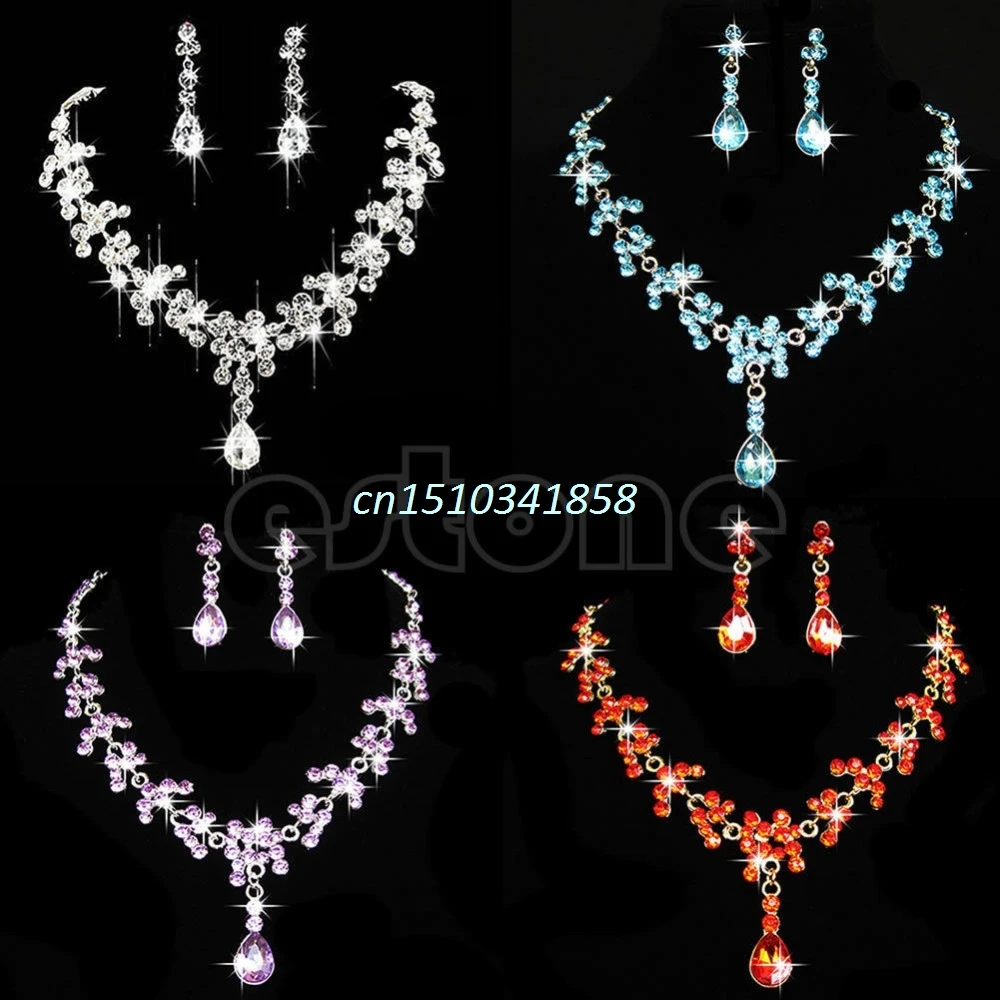 New Rhinestone Crystal Waterdrop Necklace Earring Jewelry Set For Wedding Bridal Accessory #Y51#
New Rhinestone Crystal Waterdrop Necklace Earring Jewelry Set For Wedding Bridal Accessory #Y51#