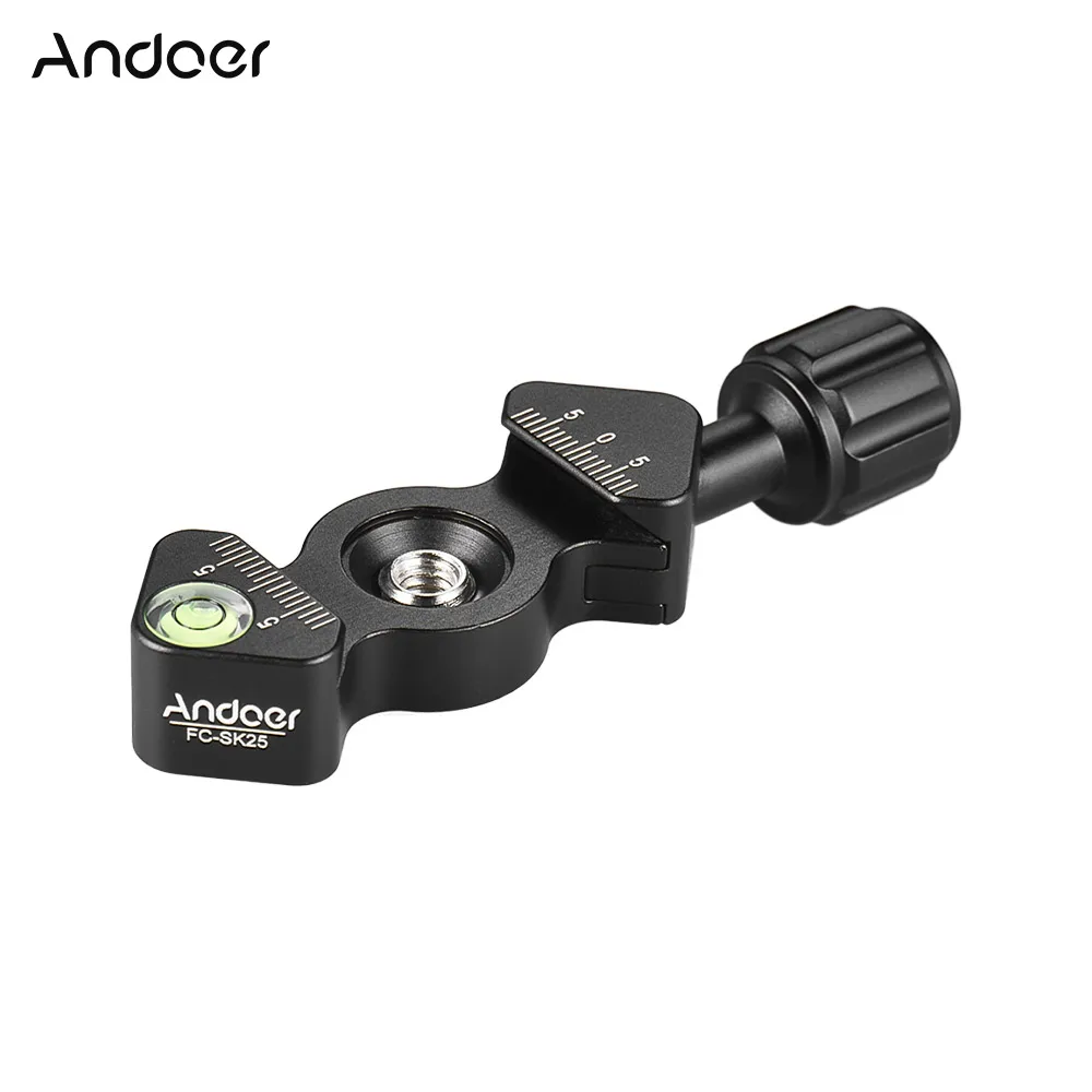 Andoer FC-SK25 Quick Release Clamp Universal Aluminum Alloy Tripod Clamp Knob-Type for RSS Arca-Swiss Kirk Marking
Andoer FC-SK25 Quick Release Clamp Universal Aluminum Alloy Tripod Clamp Knob-Type for RSS Arca-Swiss Kirk Marking