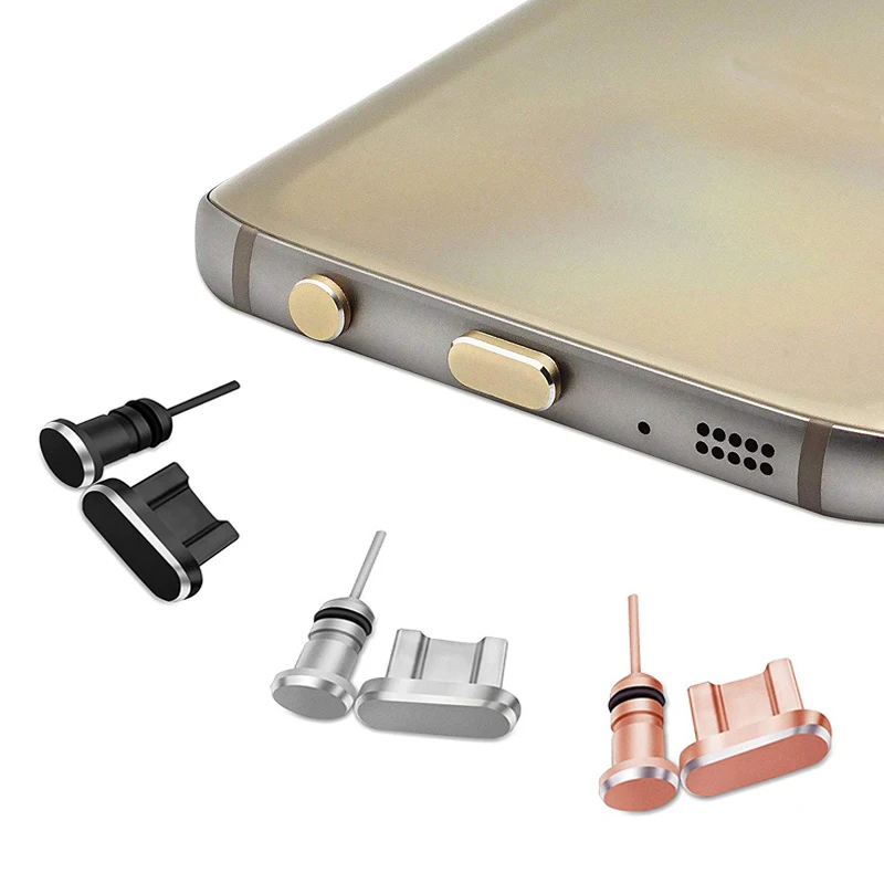 10 комплектов алюминиевый пылезащитный Разъем Micro USB порт + разъем для наушников с