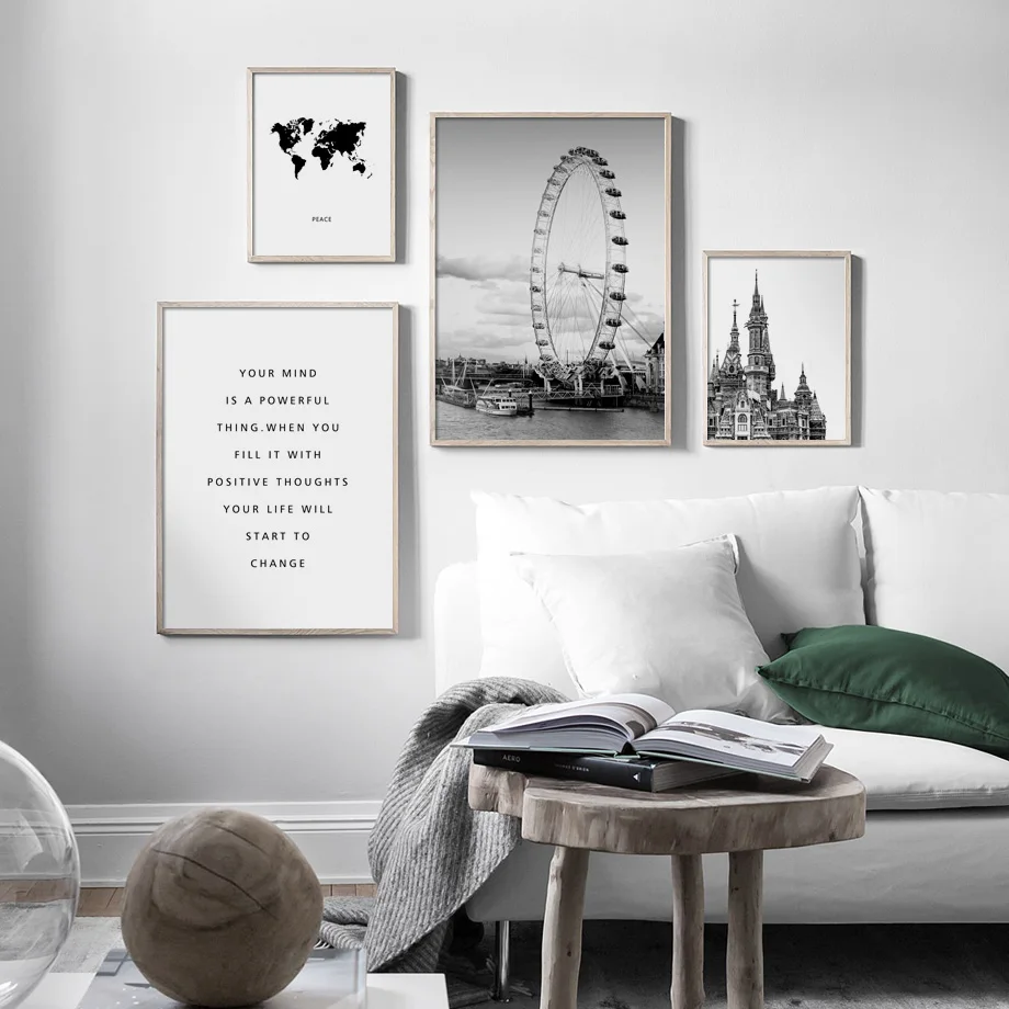 Black White World Map Wall Art Ferris Wheel Castle Canvas Painting Nordic Posters and Prints Pictures for Living Room Home Decor
Black White World Map Wall Art Ferris Wheel Castle Canvas Painting Nordic Posters and Prints Pictures for Living Room Home Decor