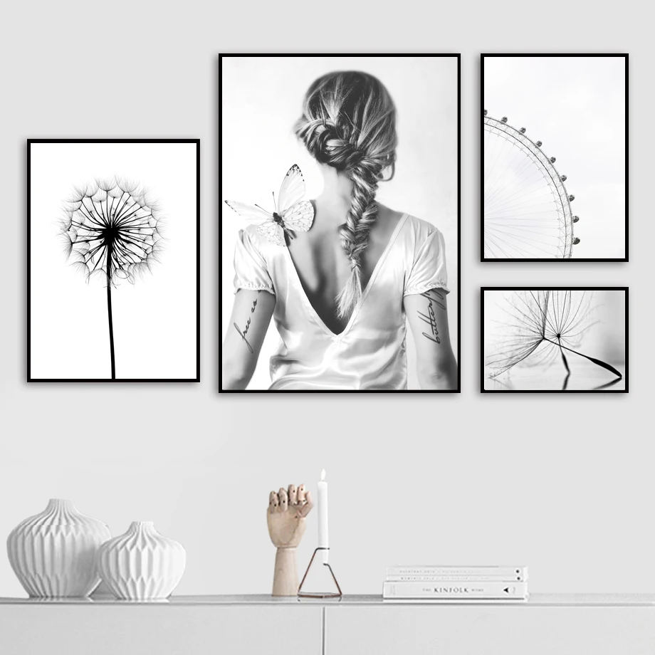 Nordic Posters And Prints Dandelion Feather Butterfly Wall Art Canvas Painting Black White Wall Pictures For Living Room Decor
Nordic Posters And Prints Dandelion Feather Butterfly Wall Art Canvas Painting Black White Wall Pictures For Living Room Decor