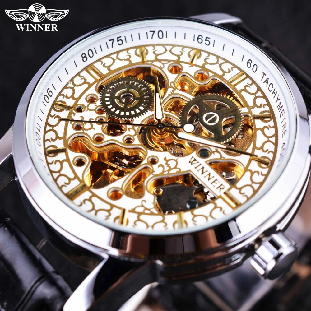 Winner Classic Chinese Style Pattern Designer Transparent Case Black Leather Watches Men Luxury Automatic Skeleton Watch Clock
Winner Classic Chinese Style Pattern Designer Transparent Case Black Leather Watches Men Luxury Automatic Skeleton Watch Clock
