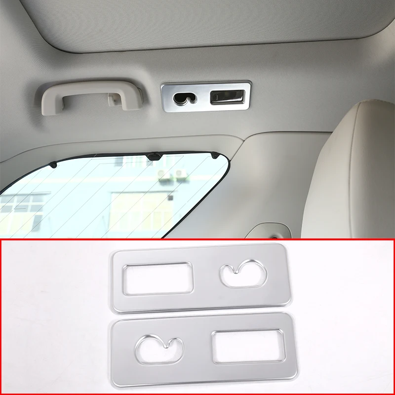 ABS Chrome The Third Row Reading Light Frame Cover Trim For Land Rover Discovery 5 LR5 2017 Car Accessories 2 Pcs 
ABS Chrome The Third Row Reading Light Frame Cover Trim For Land Rover Discovery 5 LR5 2017 Car Accessories 2 Pcs