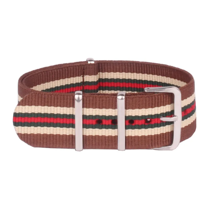 Wholesale 18 mm Brown Green Army Military Sports nato fabric Nylon watchband Watch Strap accessories Band Buckle belt 18mm
Wholesale 18 mm Brown Green Army Military Sports nato fabric Nylon watchband Watch Strap accessories Band Buckle belt 18mm
