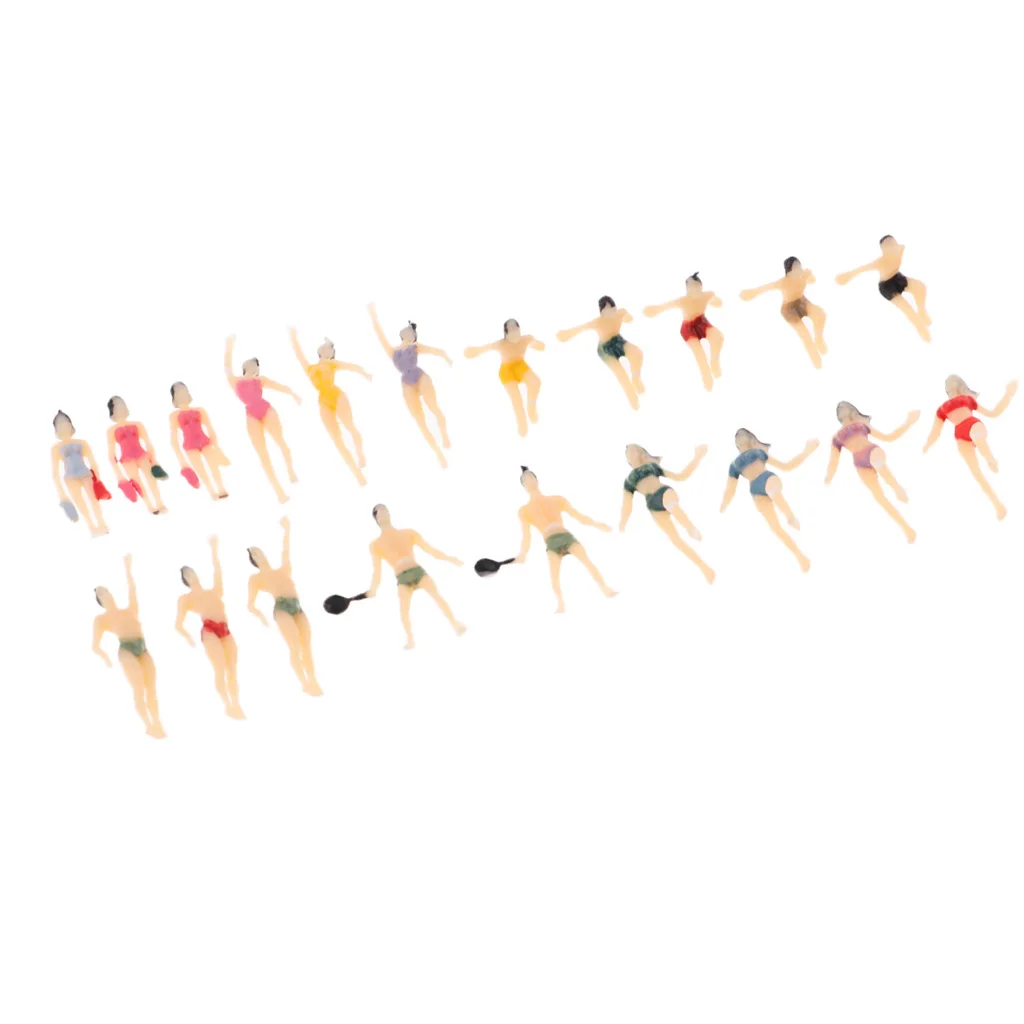 20Pcs HO Scale 1:100 Painted Model Figures People Male Female Swimmer for Diorama Wargame Layout Landscape Scenery
20Pcs HO Scale 1:100 Painted Model Figures People Male Female Swimmer for Diorama Wargame Layout Landscape Scenery