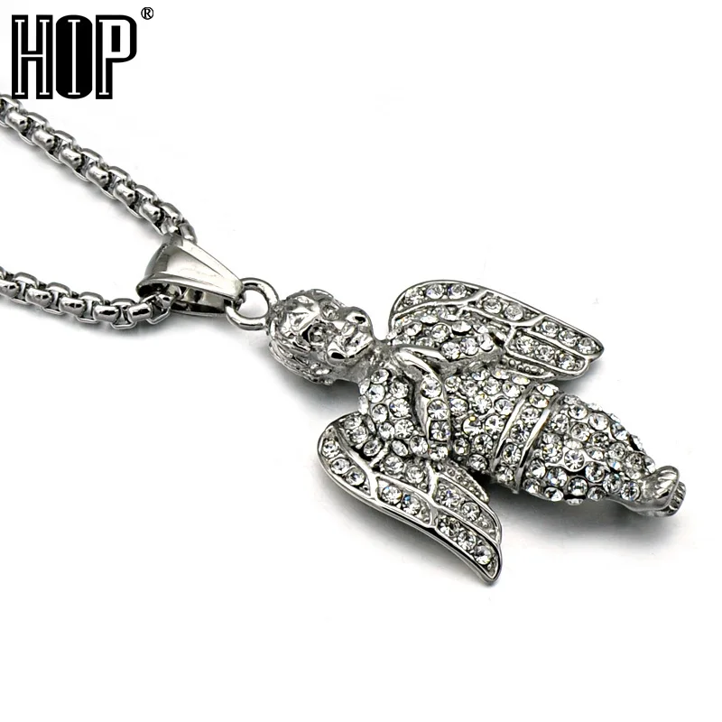 Хип-хоп Золото Цвет Нержавеющая сталь Iced Out микро проложить Полный горный