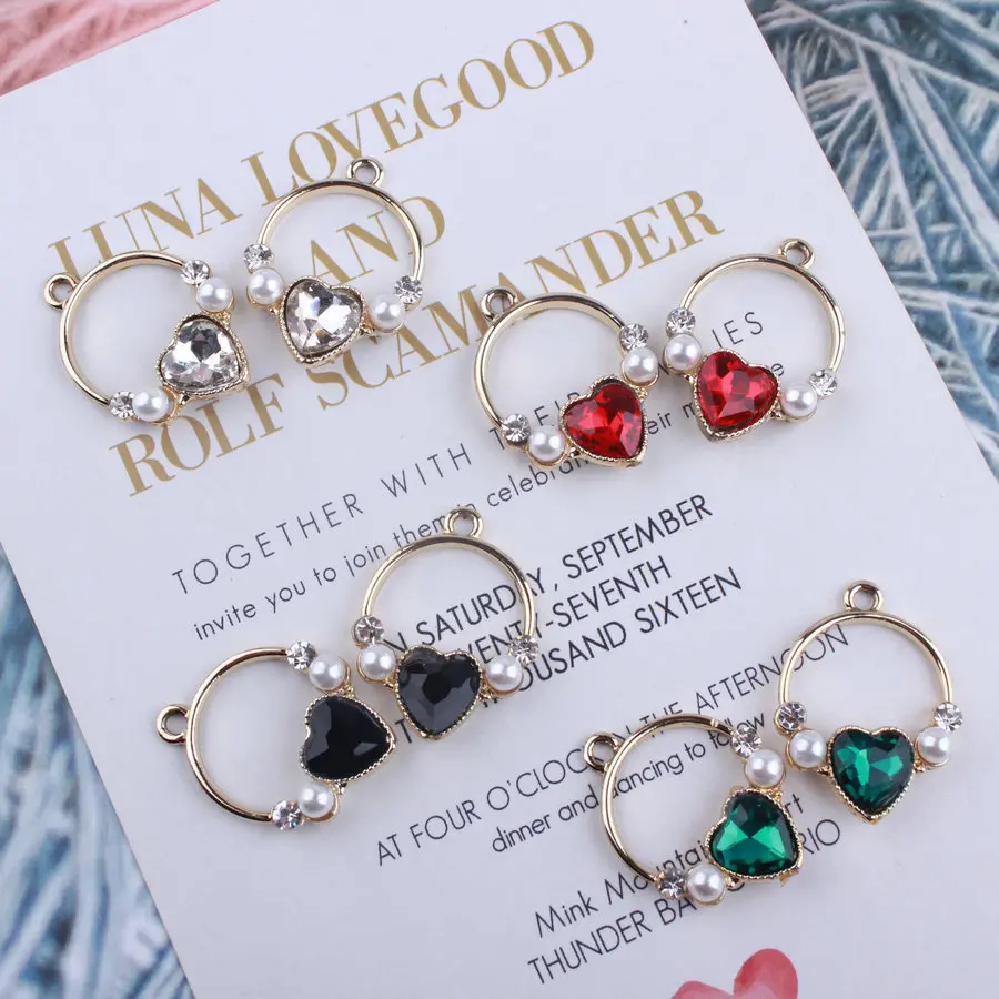 10PCS/Lot Zinc Alloy Charms Gold Color Tone Plated Imitation Pearl Crystal Heart Floating Jewelry Accessory DIY
10PCS/Lot Zinc Alloy Charms Gold Color Tone Plated Imitation Pearl Crystal Heart Floating Jewelry Accessory DIY